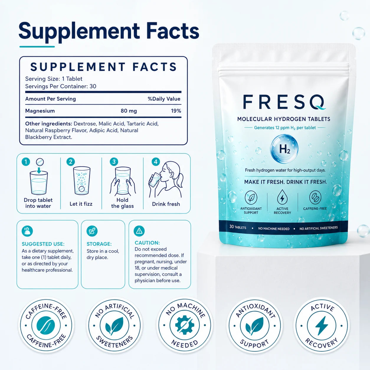 Molecular Hydrogen Tablets